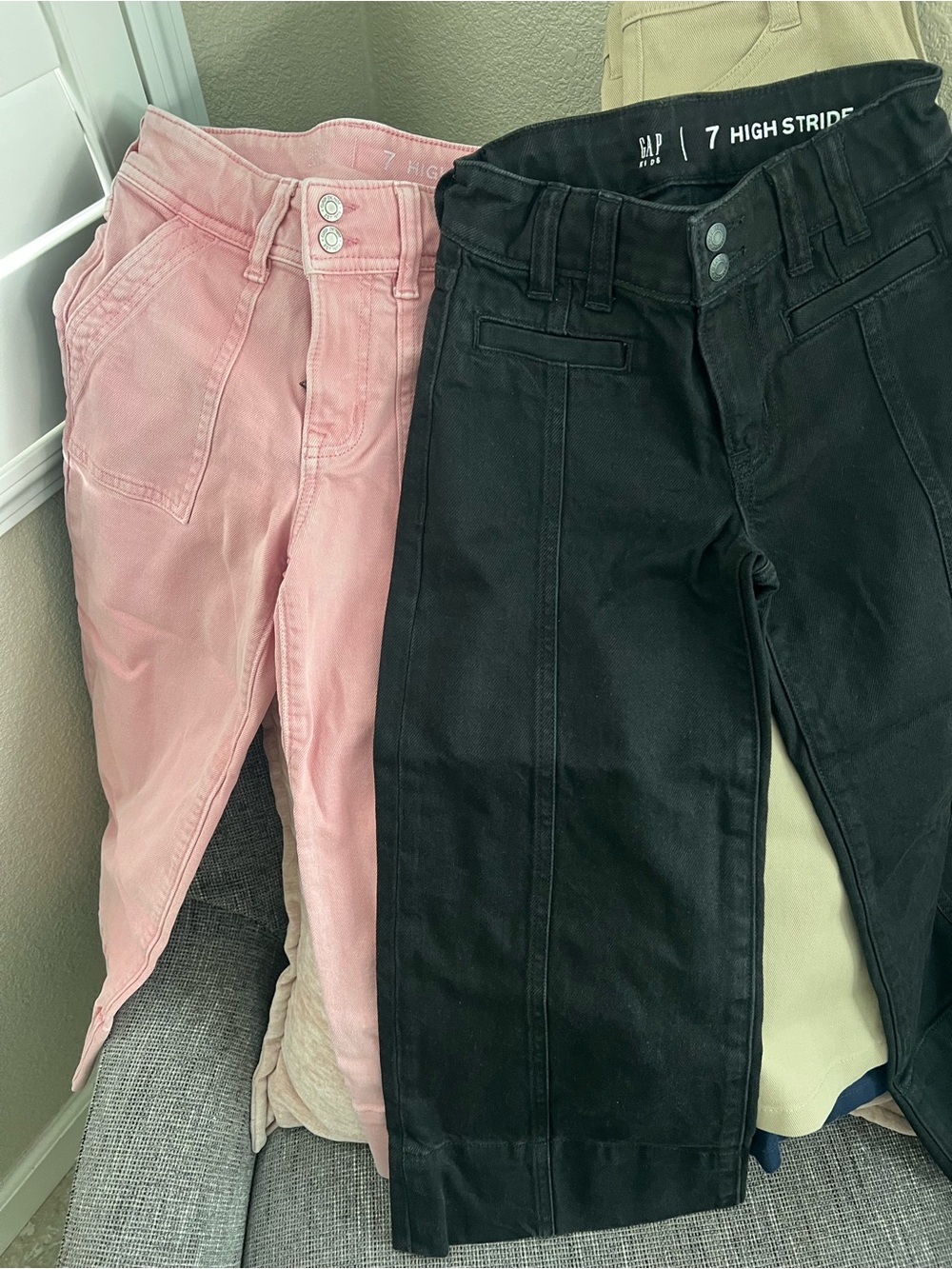 Nordstrom Kids Dual-Color Jeans — Pink & Black